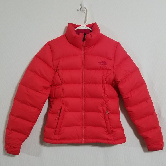 North Face Womens XS Pink Nuptse Puffer Jacket 700 Down Vintage Winter Coat Ski - Picture 2 of 10